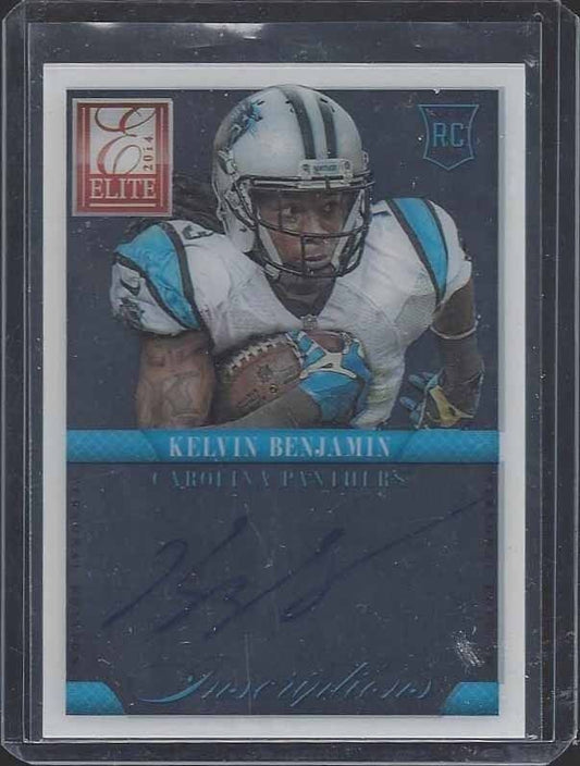 KELVIN BENJAMIN 2015 ELITE INSCRIPTIONS BLUE INK SP ON CARD ROOKIE AUTO RC #27