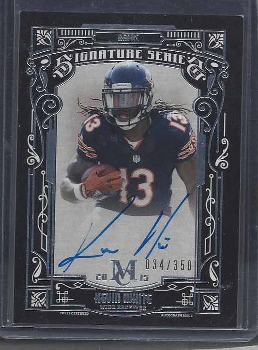 KEVIN WHITE 2015 TOPPS MUSEUM COLLECTION SIGNATURE SERIES AUTO RC #D 34/350