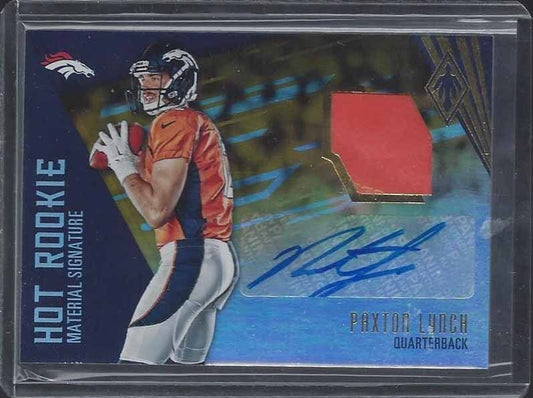 PAXTON LYNCH 2016 PHOENIX HOT ROOKIE GOLD RPA ROOKIE JERSEY AUTO RC #D 5/25