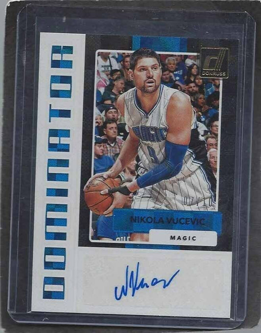 NIKOLA VUCEVIC 2017-18 DONRUSS DOMINATOR BLACK AUTO #D 7/10