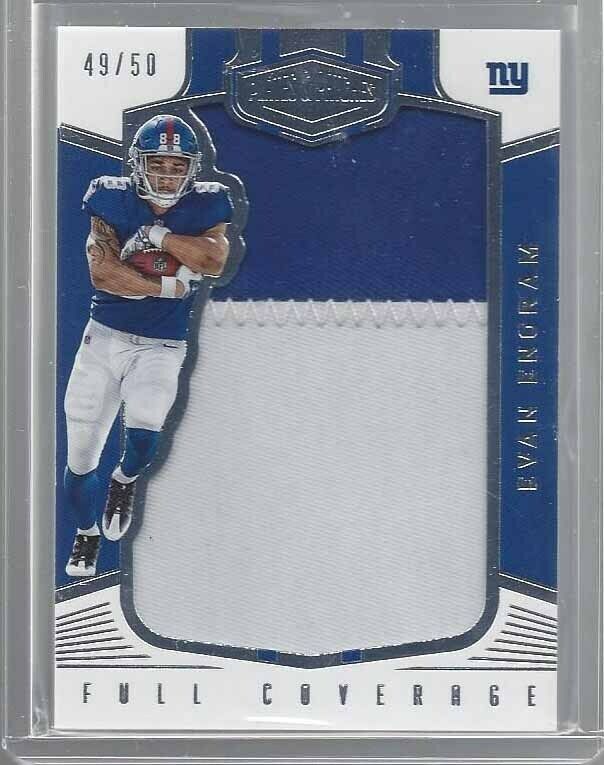 EVAN ENGRAM 2017 PLATES & PATCHES FULL COVERAGE JUMBO PATCH RC #D 49/50