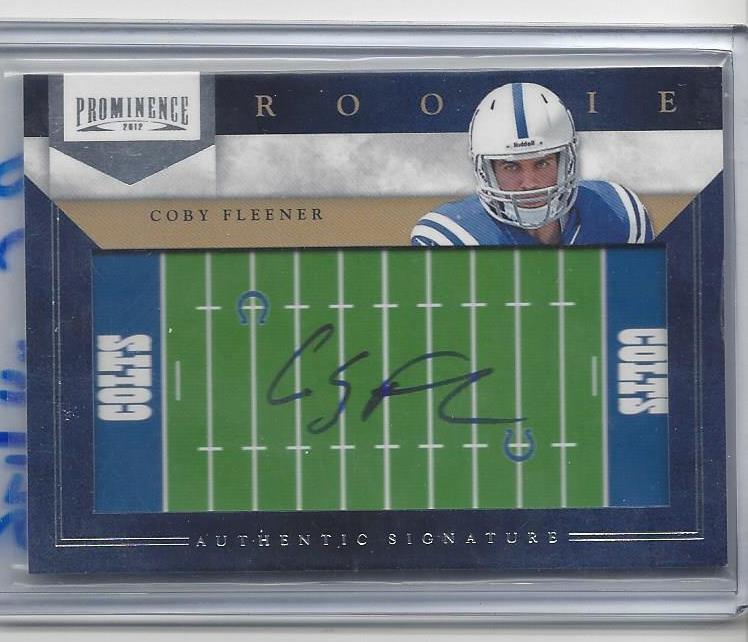 COBY FLEENER 2012 PANINI PROMINENCE FIELD ON CARD ROOKIE AUTO RC #D /175