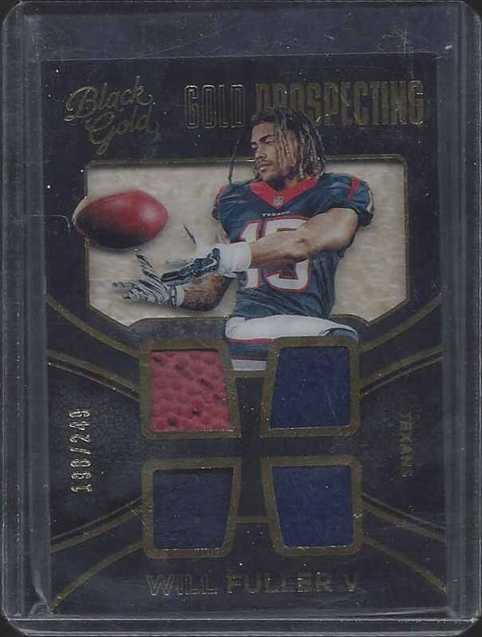 WILL FULLER 2016 BLACK GOLD PROSPECTING QUAD ROOKIE JERSEY BALL RC #D 198/249
