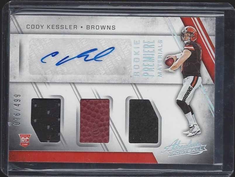 CODY KESSLER 2016 ABSOLUTE RPM TRIPLE ROOKIE JERSEY BALL AUTO RC #D 76/499