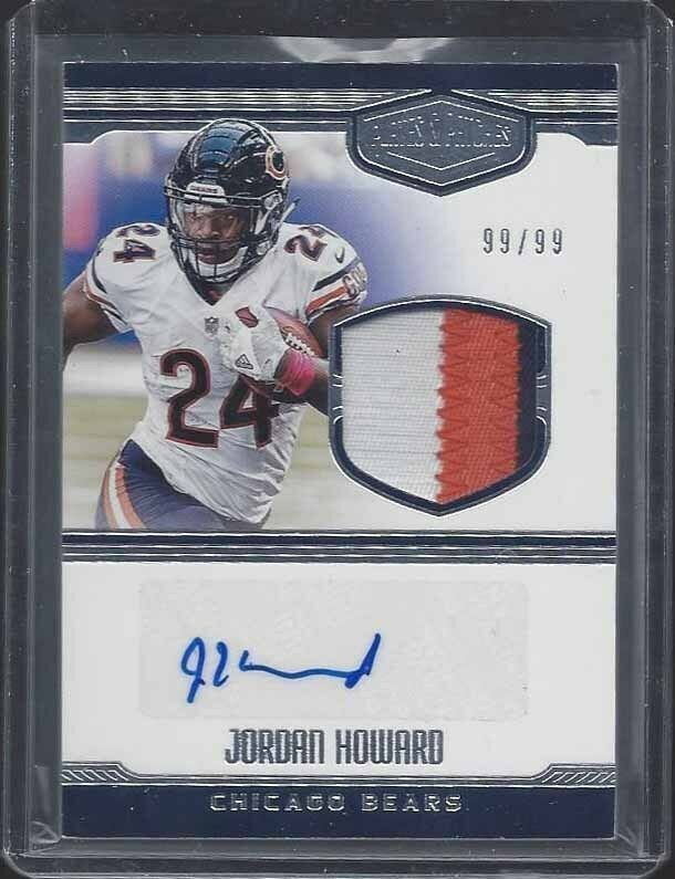 JORDAN HOWARD 2016 PLATES & PATCHES RPA COLOR BEARS PATCH AUTO RC #D /99
