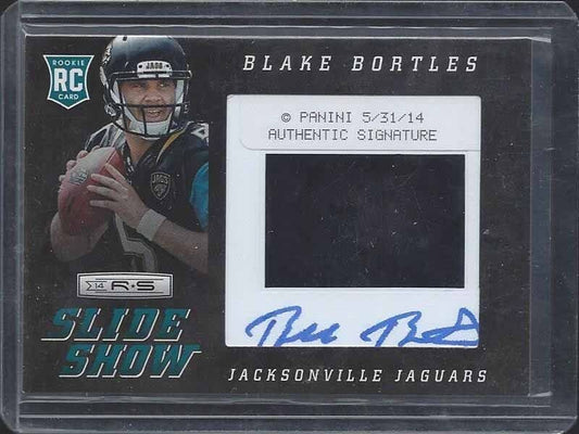 BLAKE BORTLES 2014 LEAF LIMITED SLIDESHOW FILM SLIDE ON CARD AUTO RC #D 63/100