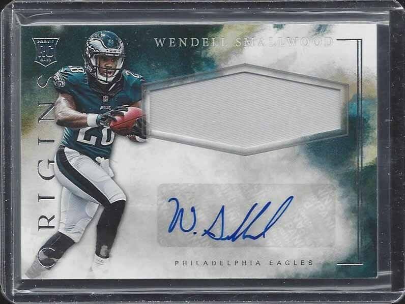 WENDELL SMALLWOOD 2016 PANINI ORIGINS RPA ROOKIE 4 COLOR EAGLES PATCH AUTO RC