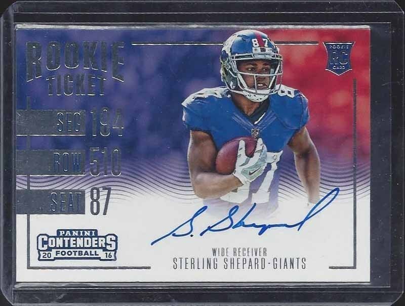 STERLING SHEPARD 2016 CONTENDERS VARIATION CONFIRMED SSP /50 OR LESS AUTO RC