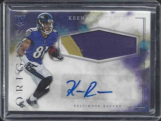 KEENAN REYNOLDS 2016 PANINI ORIGINS RPA RAVENS 3 COLOR ROOKIE PATCH AUTO RC
