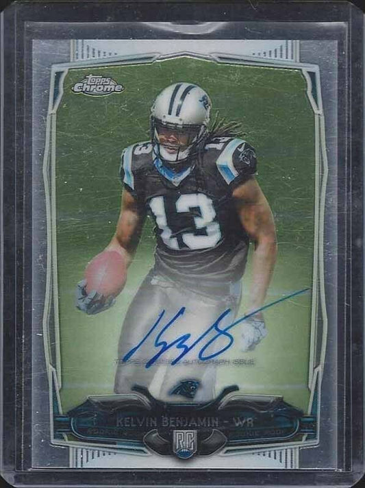 KELVIN BENJAMIN 2015 TOPPS CHROME ON CARD ROOKIE AUTO RC #124