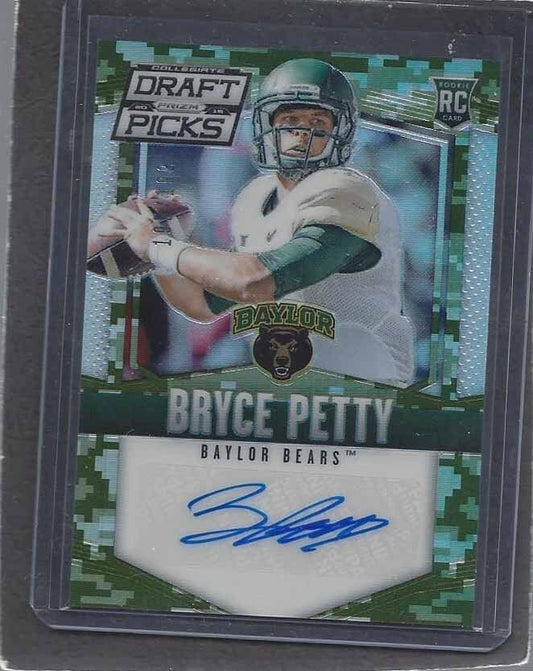 BRYCE PETTY 2015 PANINI PRIZM CAMO PRIZMS DRAFT PICKS AUTO RC #D 195/199