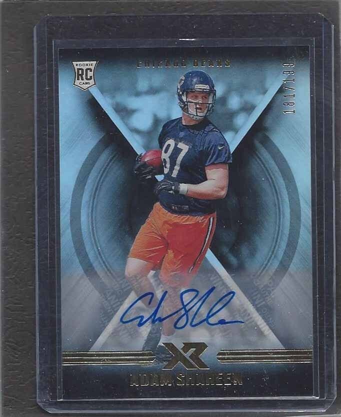 ADAM SHAHEEN 2017 PANINI XR FOOTBALL CHICAGO BEARS ROOKIE AUTO RC #D 181/199