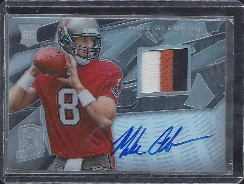 MIKE GLENNON 2013 SPECTRA RPA 3 COLOR PATCH ON CARD AUTO RC #D 75/99