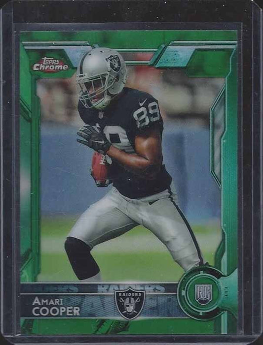 AMARI COOPER 2015 TOPPS CHROME ROOKIE GREEN REFRACTOR RC #115