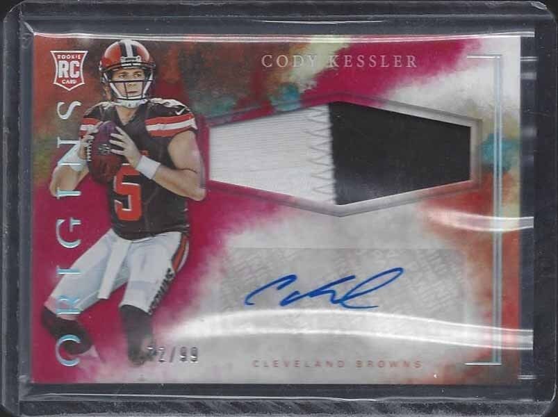 CODY KESSLER 2016 PANINI ORIGINS RED RPA BROWNS ROOKIE PATCH AUTO RC #D /99