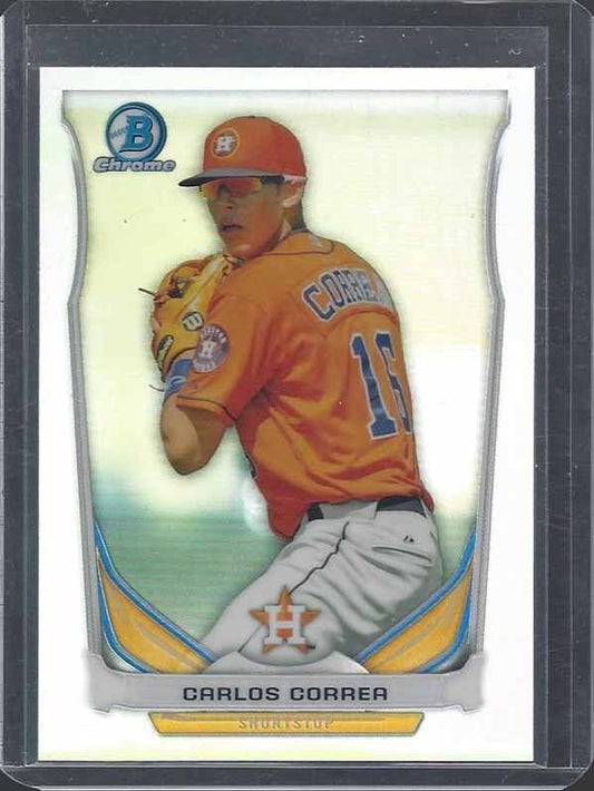 CARLOS CORREA 2014 BOWMAN CHROME ASTROS TOP PROSPECT REFRACTOR #3