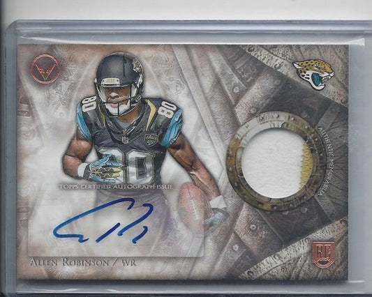 ALLEN ROBINSON 2014 TOPPS VALOR SHIELD OF HONOR ROOKIE PATCH AUTO RC