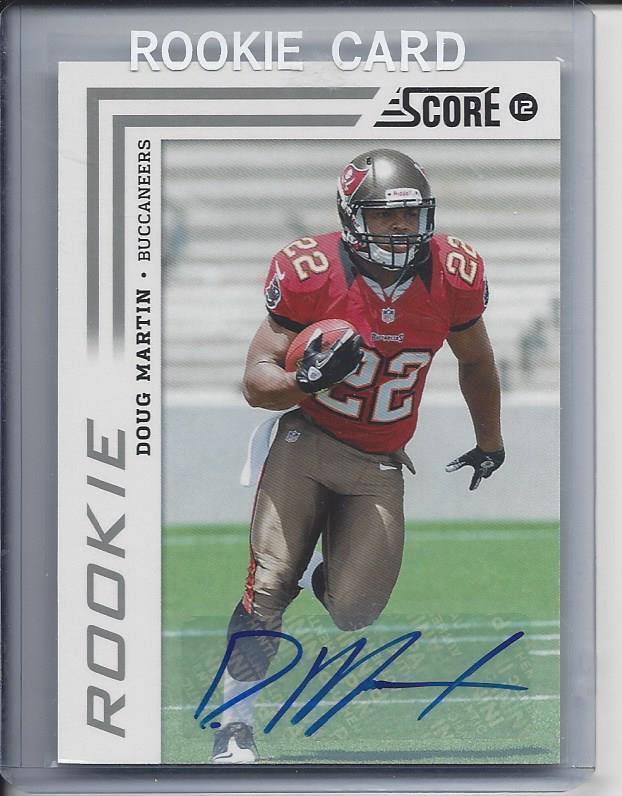 DOUG MARTIN 2012 SCORE SP RARE BUCCANEERS ROOKIE AUTO RC #328