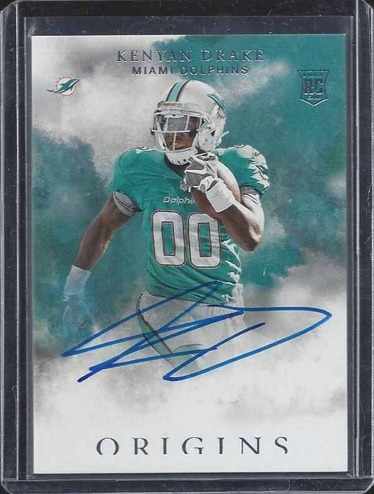 KENYAN DRAKE 2016 PANINI ORIGINS DOLPHINS ROOKIE ON CARD AUTO RC #115
