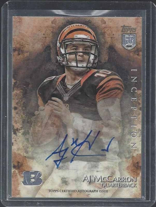 A.J. MCCARRON 2014 TOPPS INCEPTION ON CARD ROOKIE AUTO RC #49
