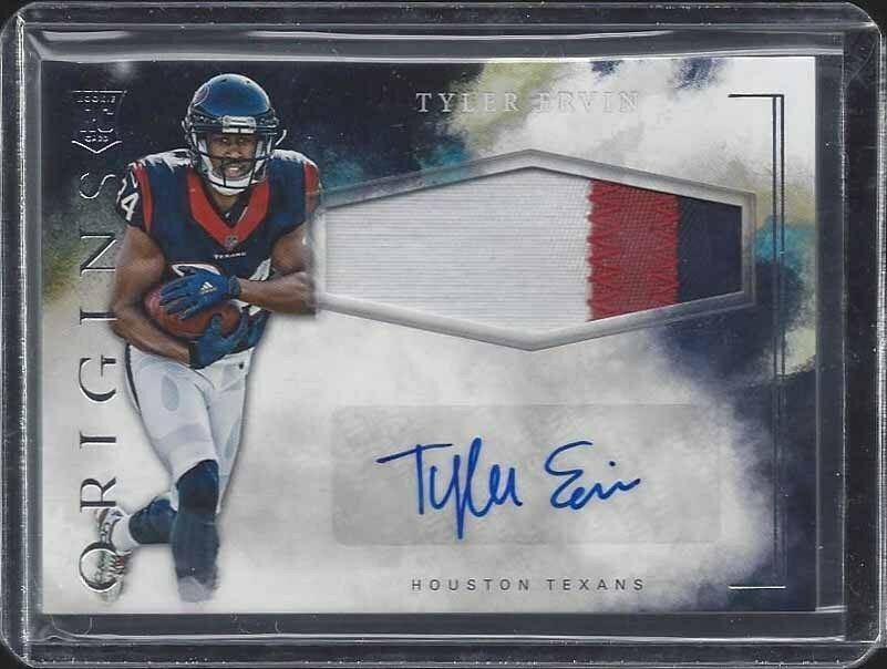 TYLER ERVIN 2016 PANINI ORIGINS RPA TEXANS ROOKIE PATCH AUTO RC