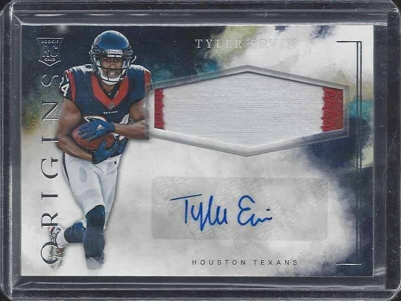 TYLER ERVIN 2016 PANINI ORIGINS RPA TEXANS ROOKIE PATCH AUTO RC