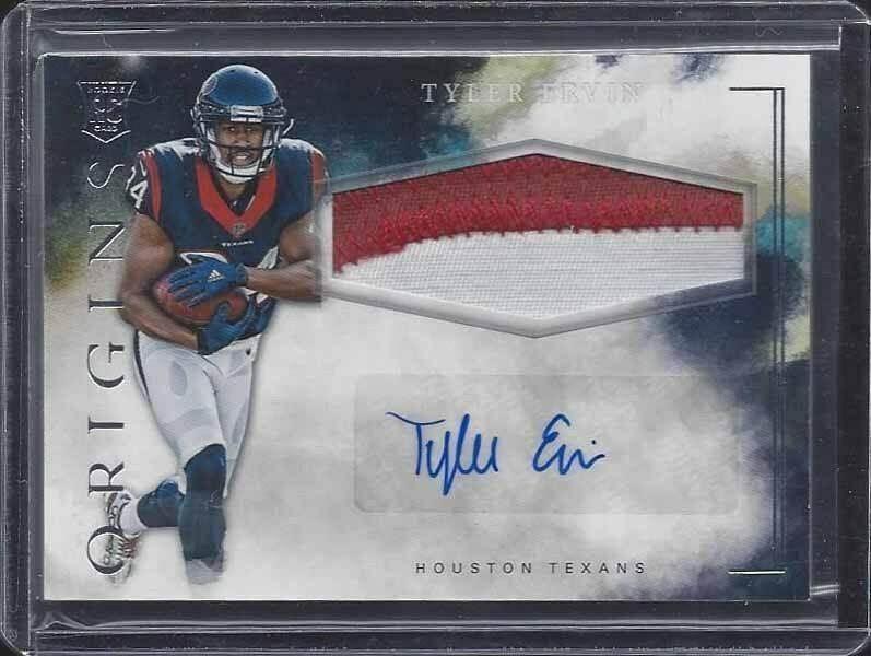 TYLER ERVIN 2016 PANINI ORIGINS RPA TEXANS ROOKIE PATCH AUTO RC