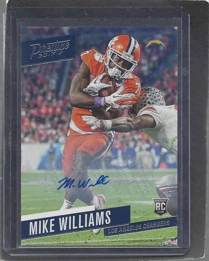 MIKE WILLIAMS 2017 PANINI PRESTIGE CHARGERS ROOKIE AUTO RC #227