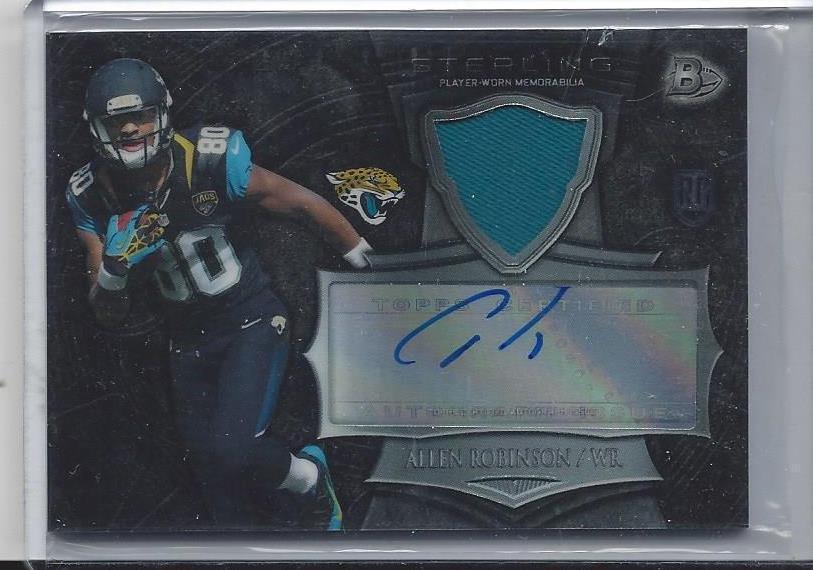 ALLEN ROBINSON 2014 BOWMAN STERLING JAGUARS ROOKIE JERSEY AUTO RC