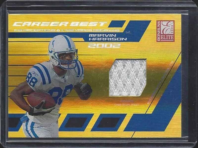MARVIN HARRISON 2004 DONRUSS ELITE CAREER BEST GOLD JERSEY #D /102