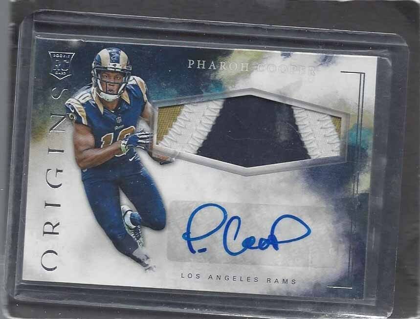 PHAROH COOPER 2016 PANINI ORIGINS RPA ROOKIE RAMS PATCH AUTO RC