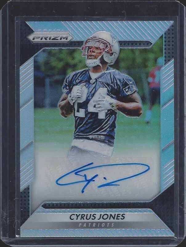 CYRUS JONES 2016 PANINI PRIZM PATRIOTS ROOKIE AUTO RC