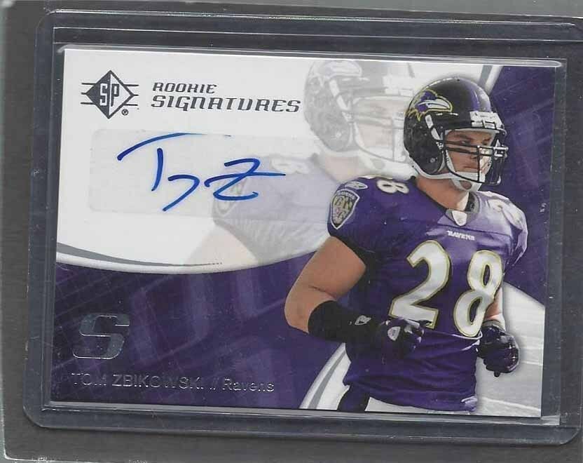 TOM ZBIKOWSKI 2008 SP AUTHENTIC RETAIL ROOKIE SIGNATURES AUTO RC