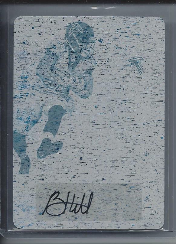 BRIAN HILL 2017 CONTENDERS OPTIC BLACK PRINTING PLATE ROOKIE AUTO RC #D 1/1