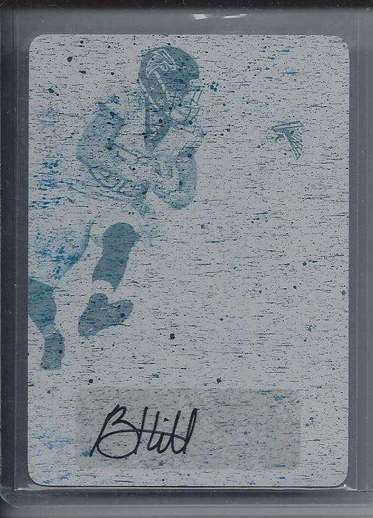 BRIAN HILL 2017 CONTENDERS OPTIC BLACK PRINTING PLATE ROOKIE AUTO RC #D 1/1