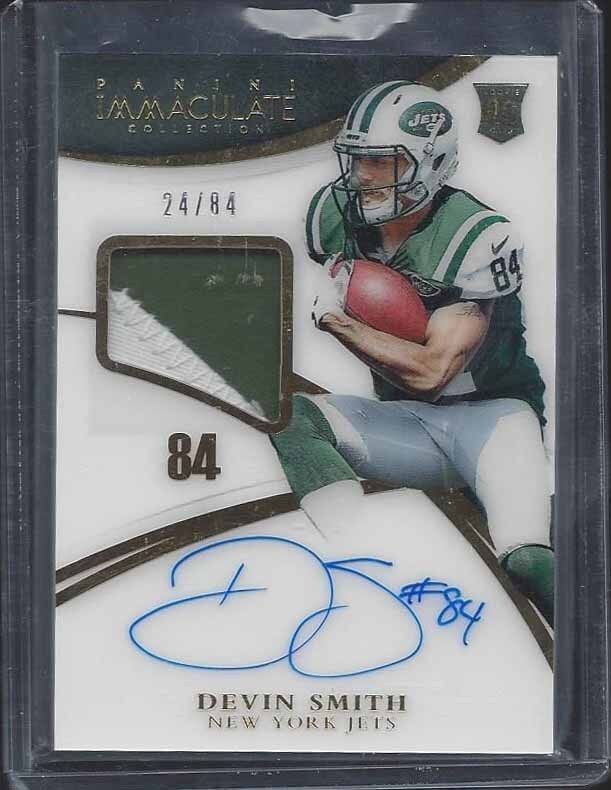 DEVIN SMITH 2015 PANINI IMMACULATE COLLECTION ACETATE RPA PATCH AUTO RC #D 24/84