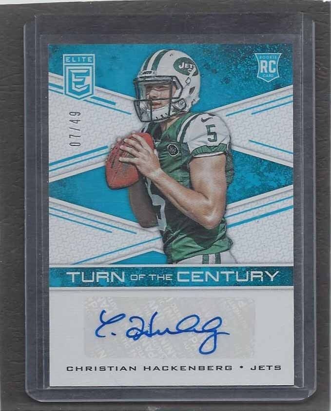 CHRISTIAN HACKENBERG 2016 DONRUSS ELITE TURN OF CENTURY ROOKIE AUTO RC #D 7/49