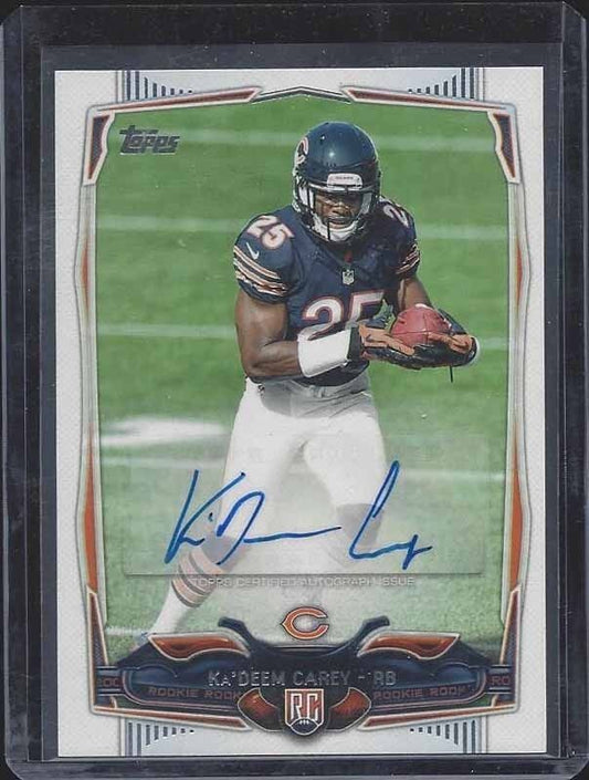 KA'DEEM CAREY 2014 TOPPS SP RARE VARIATION CHICAGO BEARS ROOKIE AUTO RC #365