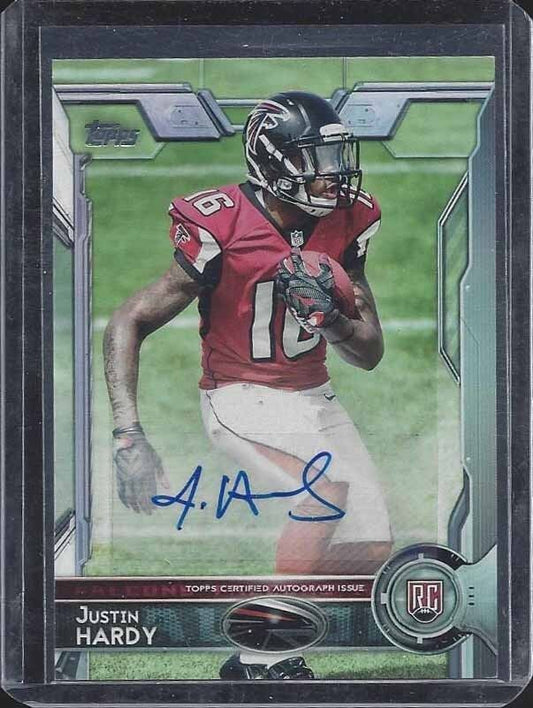 JUSTIN HARDY 2015 TOPPS SP SHORT PRINT RARE ROOKIE AUTO RC #469