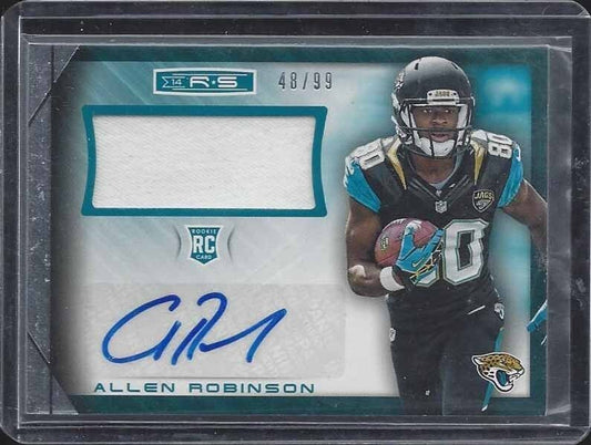 ALLEN ROBINSON 2014 ROOKIES & STARS JAGUARS ROOKIE JERSEY AUTO RC #D 48/99