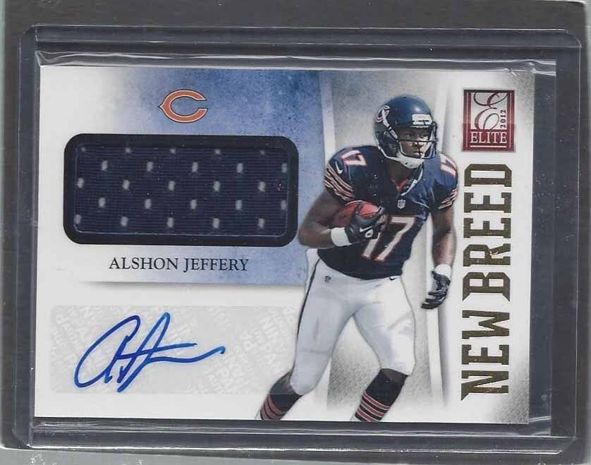 ALSHON JEFFERY 2012 PANINI ELITE NEW BREED CHICAGO BEARS JERSEY AUTO RC #D 48/50