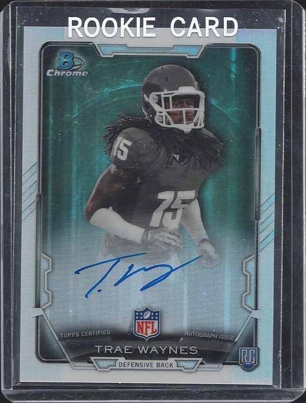 TRAE WAYNES 2015 BOWMAN CHROME REFRACTOR VIKINGS ROOKIE ON CARD AUTO RC