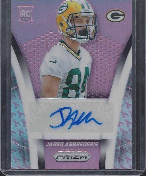 JARED ABBREDERIS 2014 PANINI PRIZM PINK RIBBON BCA PRIZM AUTO RC #D 3/150