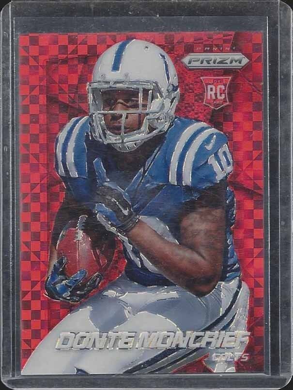 DONTE MONCRIEF 2014 PANINI PRIZM RED POWER PRIZMS ROOKIE RC #D /125