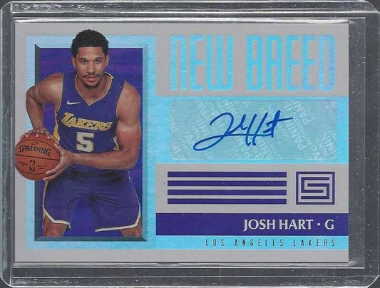 JOSH HART 2017-18 PANINI STATUS NEW BREED ROOKIE AUTO RC