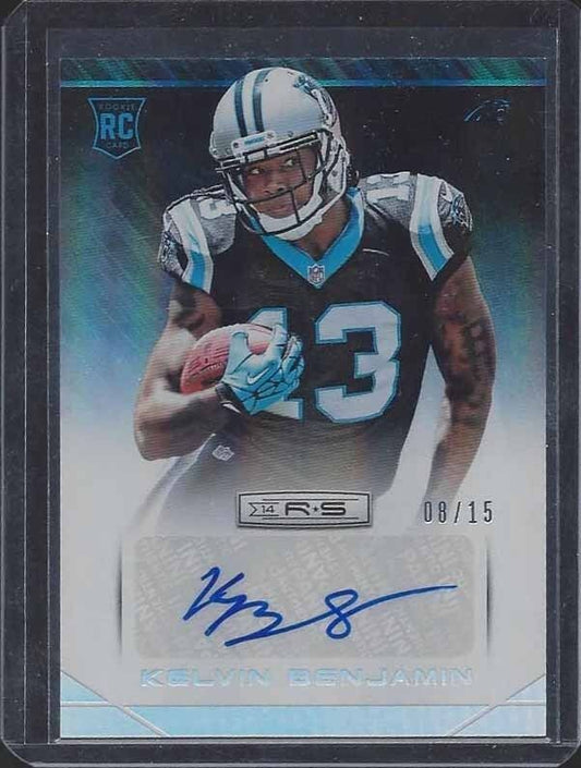 KELVIN BENJAMIN 2014 ROOKIES & STARS LONGEVITY PLATINUM ROOKIE AUTO RC #D 8/15
