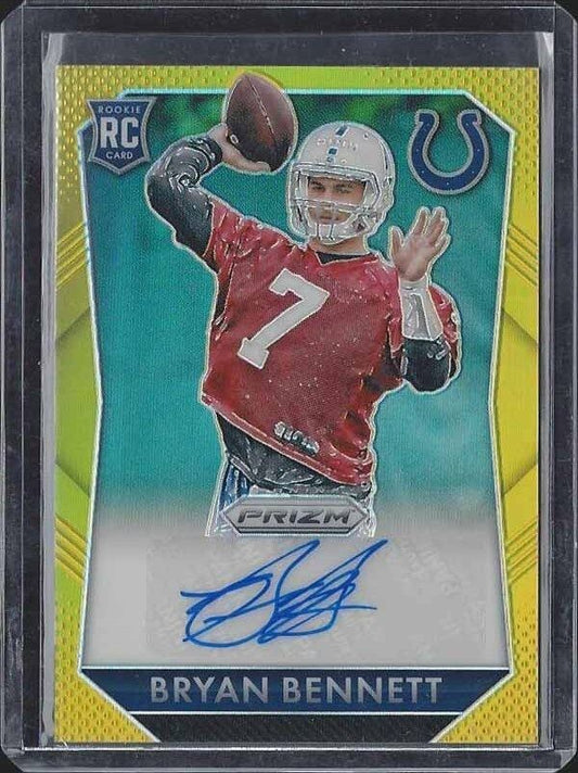 BRYAN BENNETT 2015 PANINI PRIZM GOLD PRIZMS REFRACTOR COLTS AUTO RC #D 5/10
