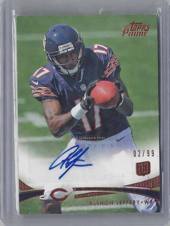 ALSHON JEFFERY 2012 TOPPS PRIME CHICAGO BEARS BRONZE ROOKIE AUTO RC #D 2/99