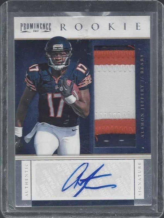 ALSHON JEFFERY 2012 PANINI PROMINENCE PRIME 3 COLOR PATCH AUTO RC #D 53/175