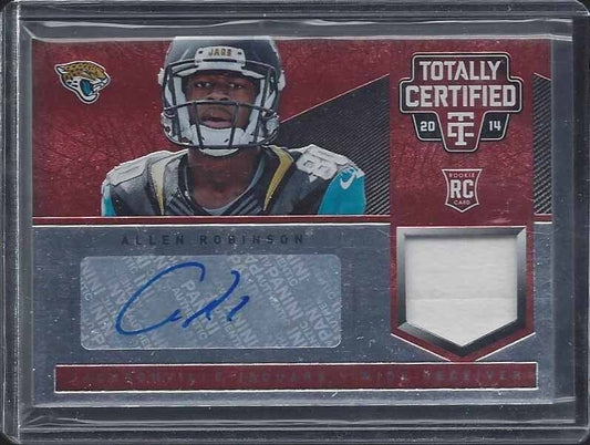 ALLEN ROBINSON 2014 TOTALLY CERTIFIED RED JAGUARS ROOKIE JERSEY AUTO RC #D 9/75